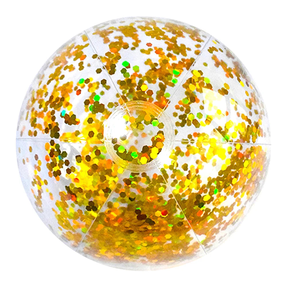 40cm Inflatable Glitter Beach Ball Summer Water Play Sequin Balls Swimming Pools Party Ball for Kids Adults Water Sports