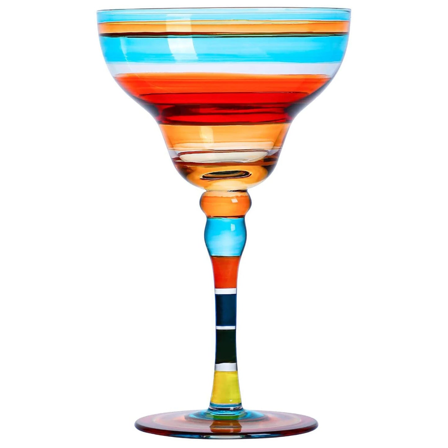 Painted Margarita Wine Glass Crystal Glass Hand-painted Cocktail Glass Alicia Home Goblet for Home Bar Wedding Party Dropship