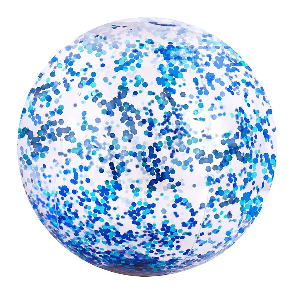 40cm Inflatable Glitter Beach Ball Summer Water Play Sequin Balls Swimming Pools Party Ball for Kids Adults Water Sports