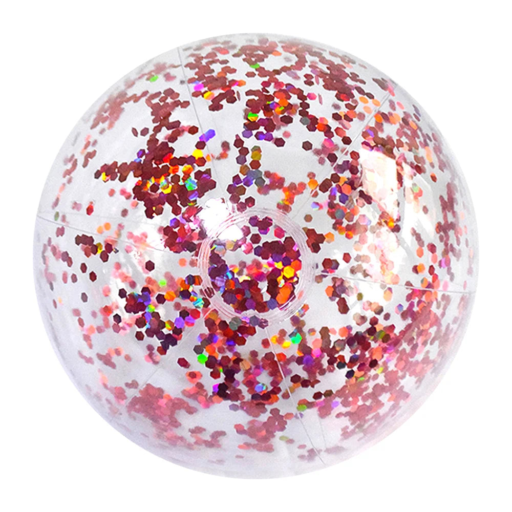 40cm Inflatable Glitter Beach Ball Summer Water Play Sequin Balls Swimming Pools Party Ball for Kids Adults Water Sports
