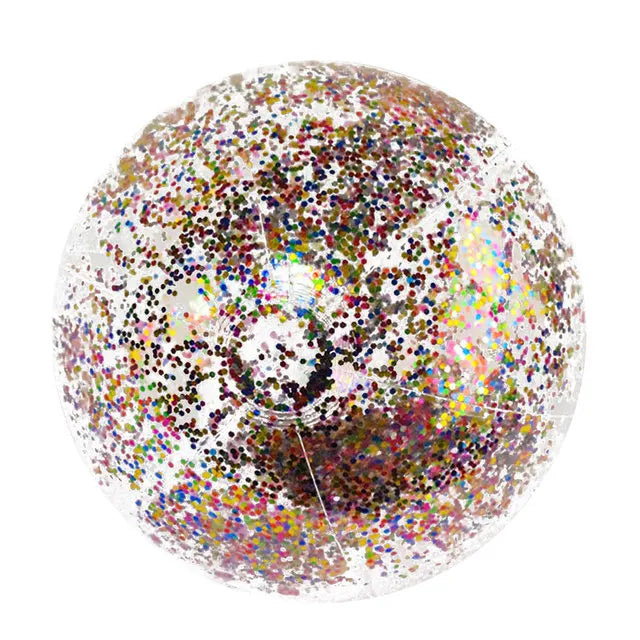 40cm Inflatable Glitter Beach Ball Summer Water Play Sequin Balls Swimming Pools Party Ball for Kids Adults Water Sports